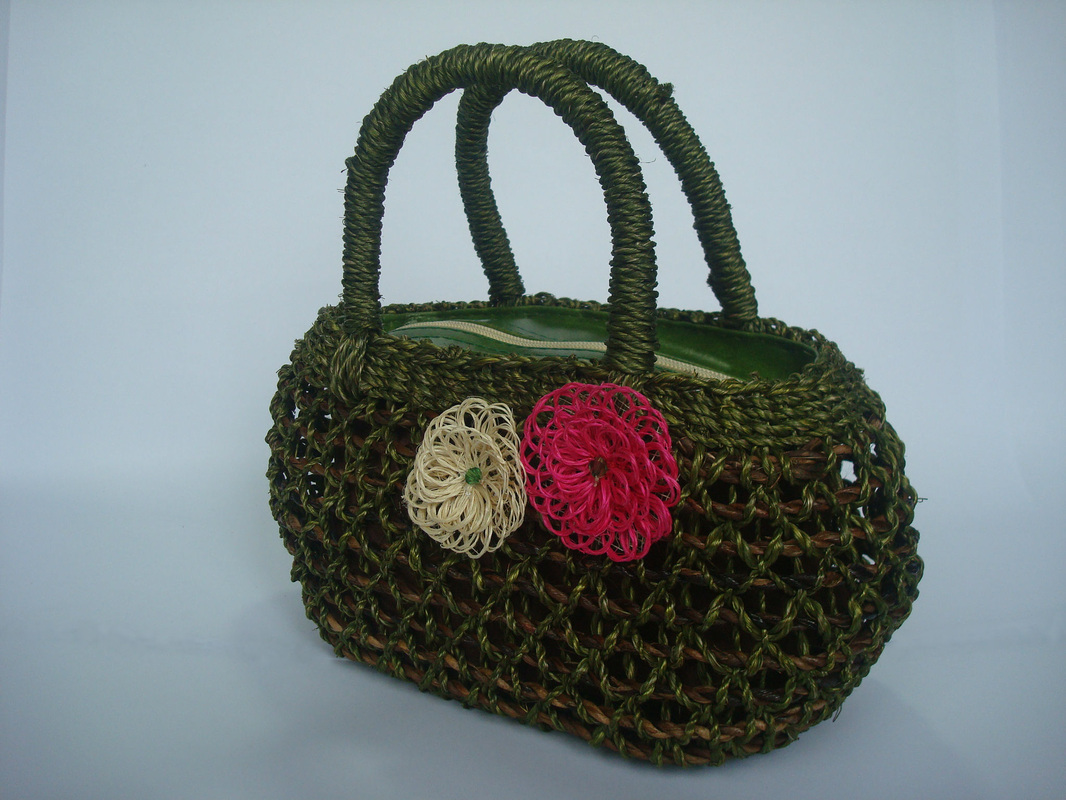 Green Woven Philippine Native Abaca Hand Bag | Bags, Straw bag, Woven